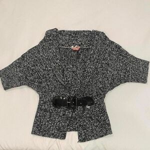 Derek Heart Black and White Cardigan Sweater